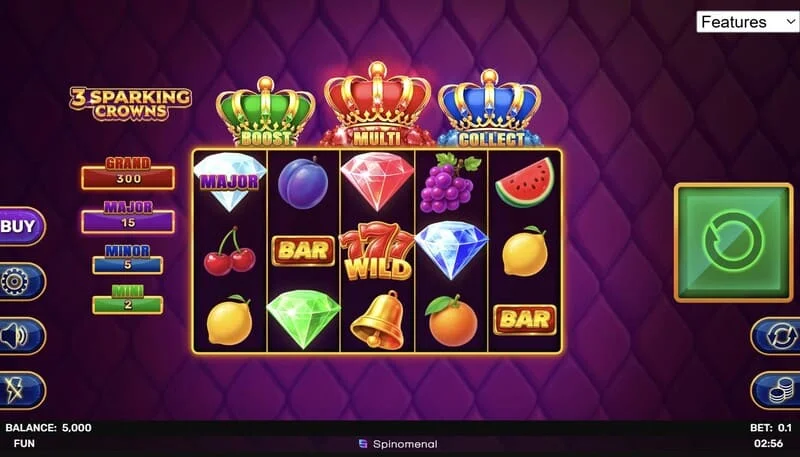 3 Sparking Crowns pantalla de juego